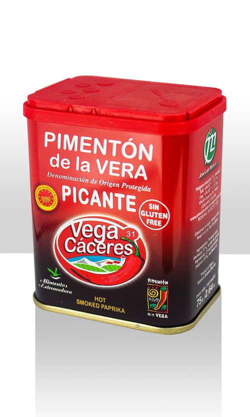 Lata pequeña pimentón de la Vera picante